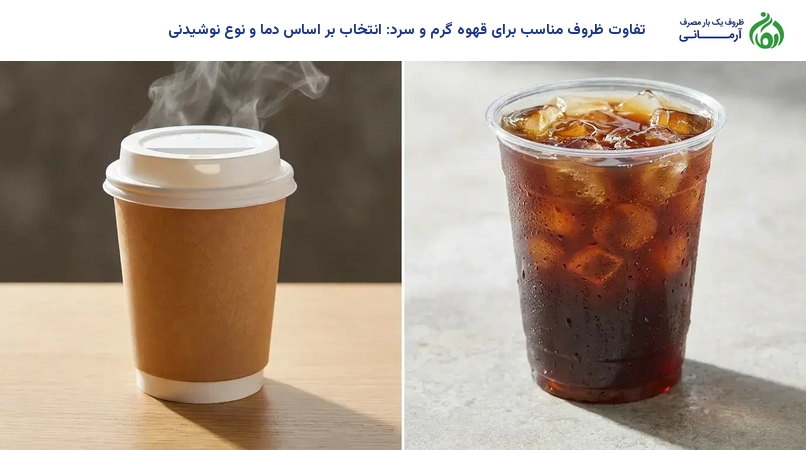 تفاوت ظروف مناسب برای قهوه گرم و سرد: انتخاب بر اساس دما و نوع نوشیدنی