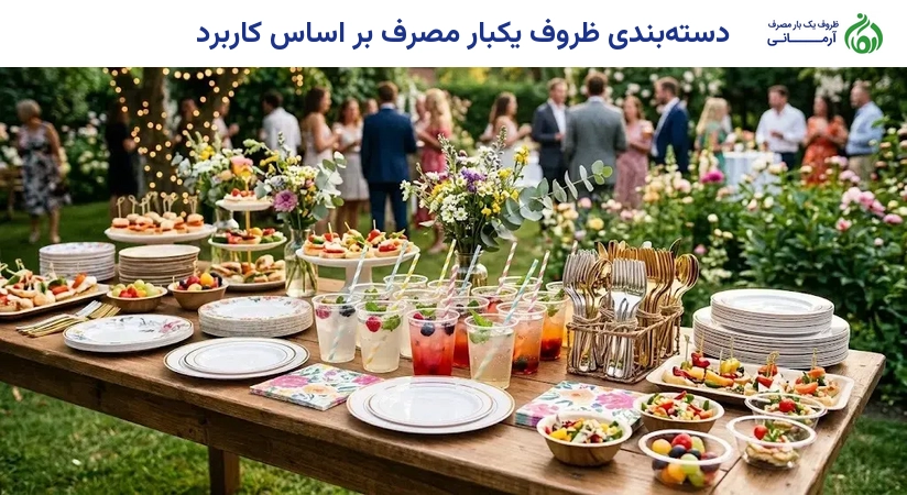 دسته‌بندی ظروف یکبار مصرف بر اساس کاربرد