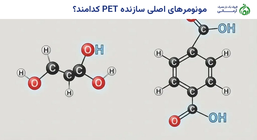 مونومرهای اصلی سازنده PET کدامند؟