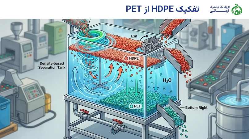 تفکیک HDPE از PET