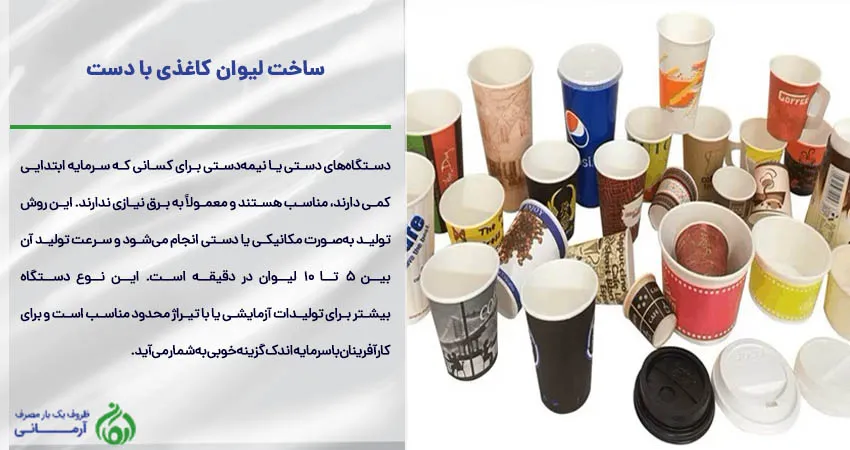 ساخت لیوان کاغذی با دست