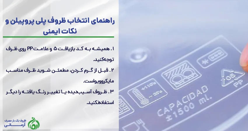 راهنمای انتخاب ظروف پلی پروپیلن